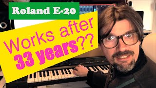 Video thumbnail for Roland E 20 Synthesizer works after 33 years? // Live performance by Andrew G Dugros