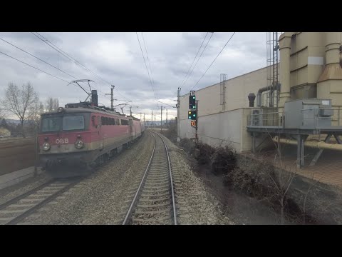 Führerstandsmitfahrt  Wien Zentralverschiebebf. 🇦🇹 -  Leoben Hbf 🇦🇹         am 04.01.2022