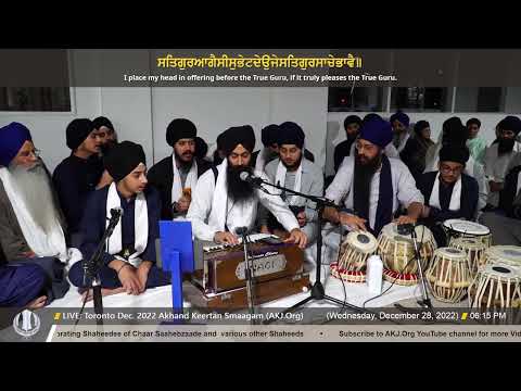 072 Bhai Harinder Singh Jee Toronto at Toronto Dec  2022 Akhand Keertan Smaagam