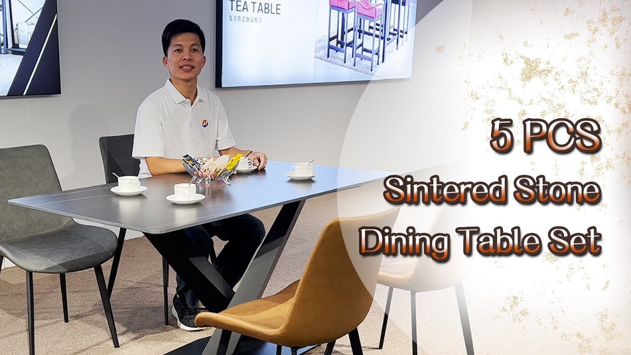 5 piece Sintered Stone Dining Table Set - Jason