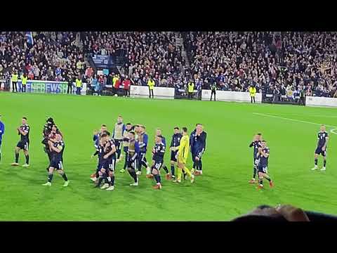 Yes sir I can boogie Scotland football team v Israel final whistle 9th Oct 2021  thanks to Baccara