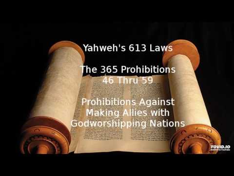 Yahweh 613 Laws Part 19 - Prohibitions 46 thru 59