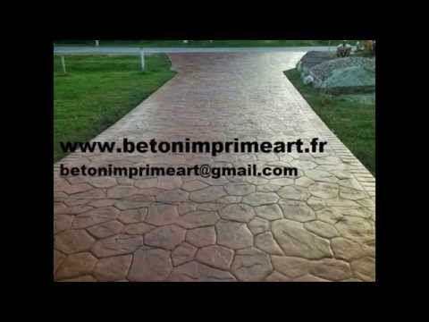 Beton Imprime Aizanville ,France www.betonimprimeart.fr YouTube