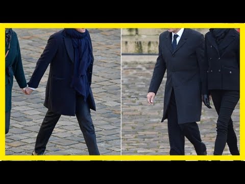 Laurent delahousse, alice taglioni, nicolas sarkozy aux obsèques de jean d’ormesson