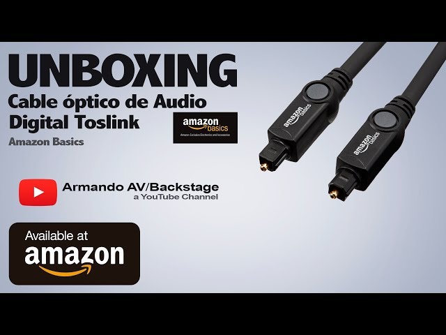 Vídeo relacionado con Amazon Basics Cable óptico de Audio Digital Toslink, 1.8 m/ 6 ft, Negro