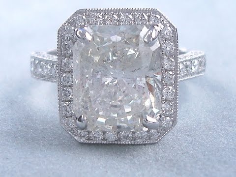 5.30 ctw Radiant Cut Diamond Engagement Ring - BigDiamondsUSA