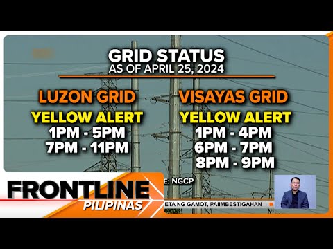 Luzon at Visayas grid, isinailalim sa yellow alert; higit 40 planta, naka-shutdown pa rin