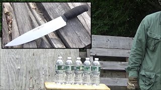 Wusthof Silverpoint Kitchen Knife vs. 5 Bottles, Knife Of Solingen Germany, It Showed No Mercy