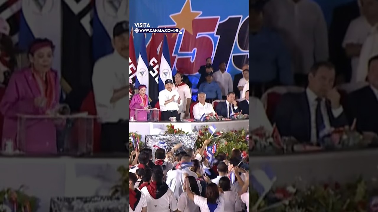 Nicaragüenses conmemoran el 45 aniversario de la Revolución Popular Sandinista🔴⚫️