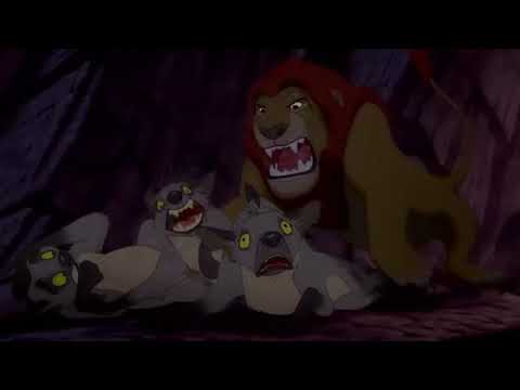Mufasa saves Simba and Nala (RESOUND)