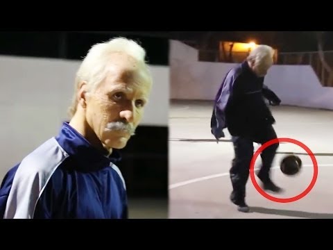 Sean granier dresses up as an old grandpa