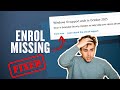 Windows 10 Extended Support Enrol Button Not Showing