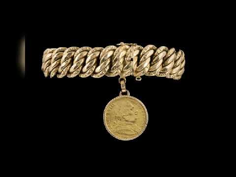 Gold coin bracelets from HAFSAH JEWELLERS