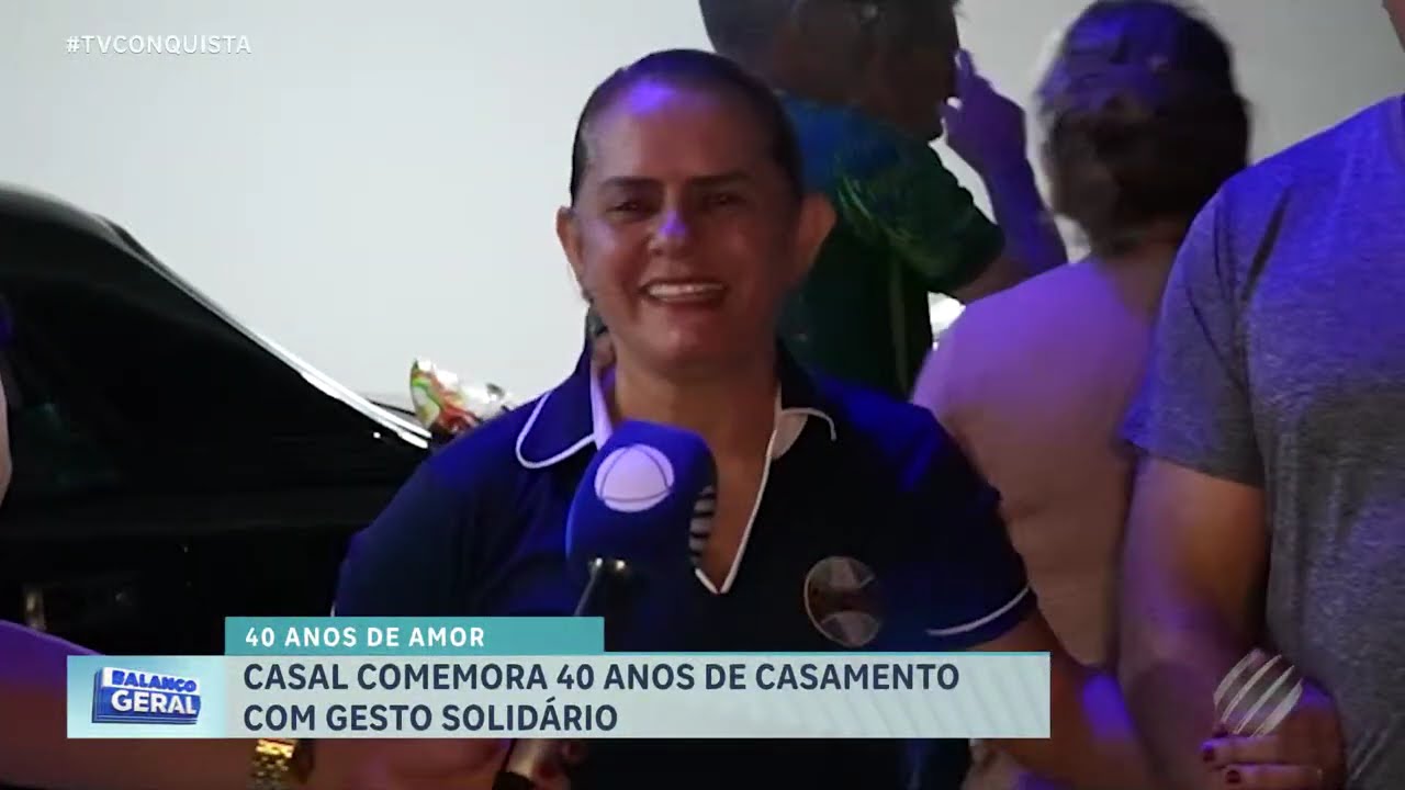Bodas de Esmeralda: casal celebra 40 anos de casamento com gesto de solidariedade