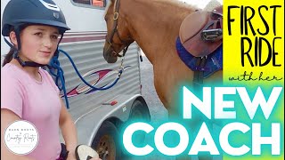 WE'RE BACK! | JULIA'S FIRST RIDING LESSON WITH HER NEW COACH! |  UPDATES | VLOG