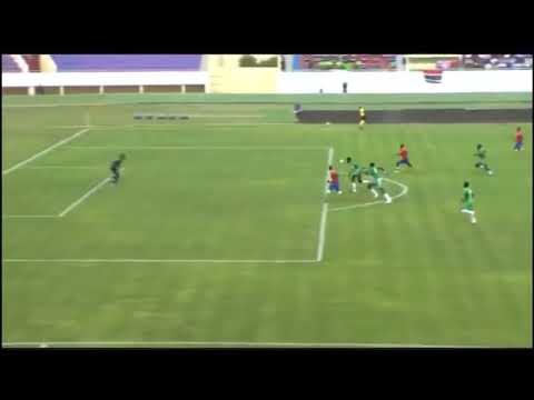 FIRST HALF GAMBIA 1-0 SOUTH SUDAN, GOAL SCORER IS ABDOULIE JALLOW. AN ASSIST FROM MUSA BARROW