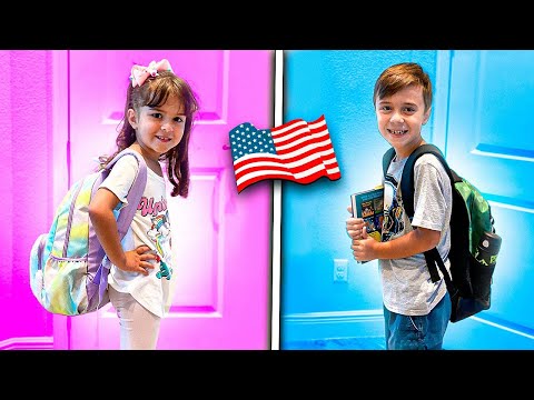 PRIMEIRO DIA DE AULA DO MARCOS E LAURA EM ORLANDO - Família Brancoala nos EUA