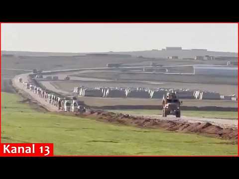Large US military convoy departs base in northern Syria, heading towards Iraq