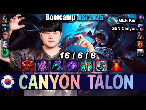 GEN Canyon TALON vs KARTHUS Jungle - Patch 25.13 NA Ranked | Bootcamp MSI 2025 | lolrec