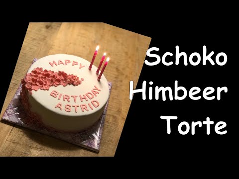 Schoko Himbeer Torte mit Ganache & Fondant | Fruchtige Schoko Torte zum Geburtstag auch für Anfänger