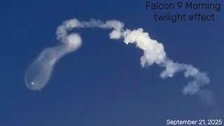Falcon 9 Morning twilight effect