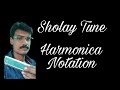 Sholay Tune Harmonica Notation By Kartick