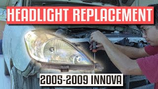 DIY Toyota Innova Headlight Replacement | 1st Gen Pre-facelift (2005-2009) [Tagalog]