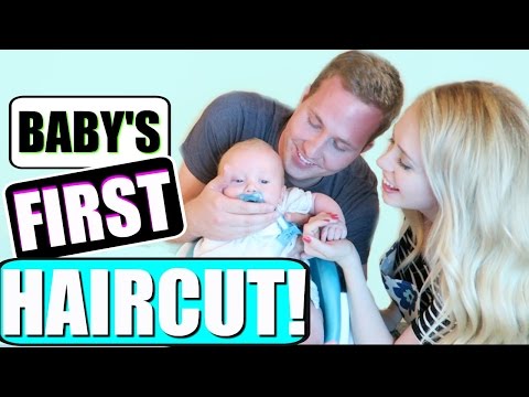 BABY'S FIRST HAIRCUT -  Young Parents - #nationaldonutday | Janna and Braden