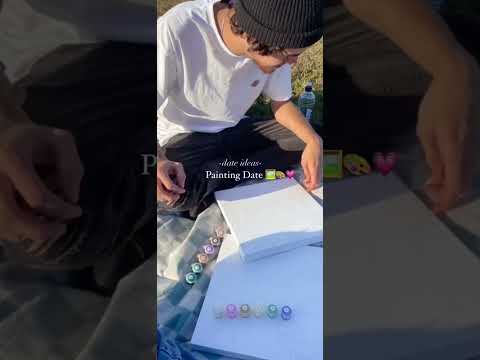 Date ideas: painting date 🖼️🎨💗 #aesthetic #shorts