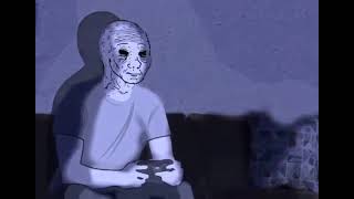 Sad Wojak playing games meme template