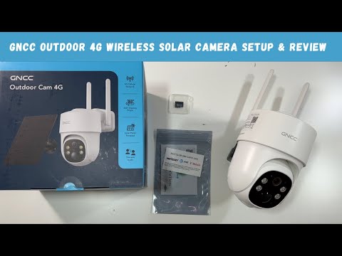 GNCC Solar Security Cameras Wireless Outdoor 2.4G WiFi, 360° View, Solar/Battery Powered, AI Human Detection, Color Night Vision, 2-Way Audio, Spotlight Siren Alarm, IP65 Waterproof, SD/Cloud Storage video review thumbnail