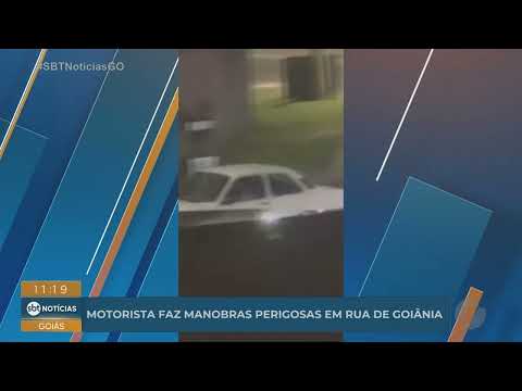 Motorista faz manobras perigosas e assusta moradores em Goiânia