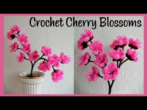 Crochet Pink Cherry Blossoms (pretty in pink)