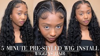 FIRST TIME TRYING A LOOSE DEEP WAVE TEXTURE | PRE STYLED & PRE BRAIDED GLUELESS WIG | WIGGINS HAIR