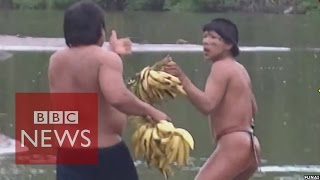 Face to face with isolated Amazon tribe in Brazil - BBC News