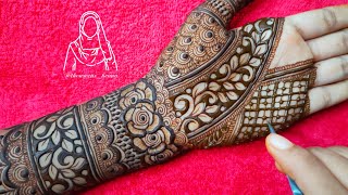 Latest Heavy Bridal Henna Design  Beautiful Design