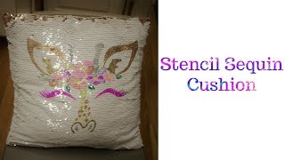 Stencil Sequin Cushion