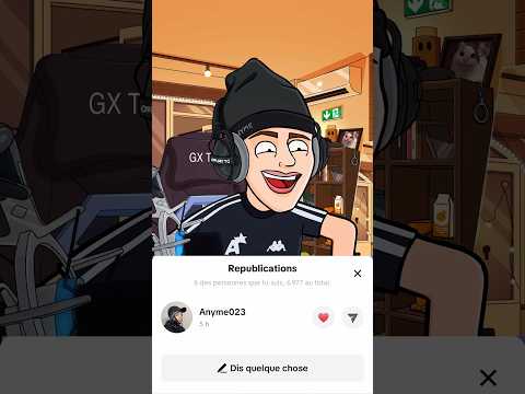 Anyme a republié mon dessin animé sur lui !😍