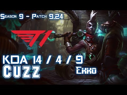 T1 Cuzz EKKO vs GRAGAS Jungle - Patch 9.24 KR Ranked