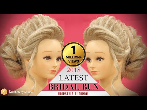 Bridal HIGH BUN Hairstyle Tutorial | Step by Step Stylish BUN Hairstyle | Krushhh by Konica