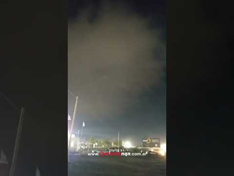 Luces misteriosas en el cielo de Añelo