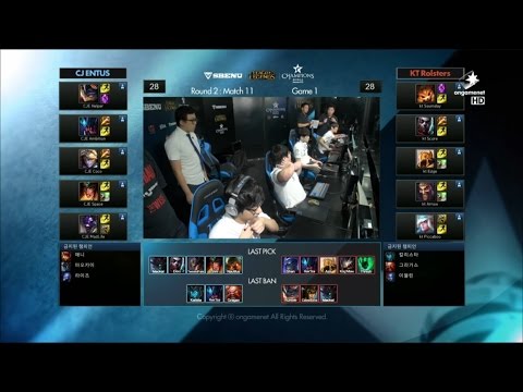 CJ vs KT Game 1 Highlights - CJ ENTUS vs KT ROLSTER - Week 8 LCK Champions Korea Summer 2015