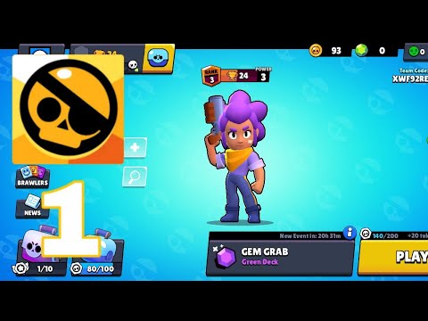 Brawl Stars - Gameplay Walkthrough Part 1 - Shelly: Gem Grab (iOS, Android).
