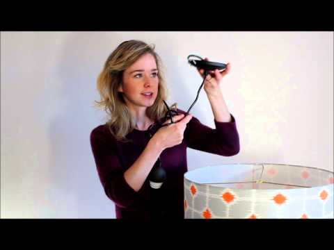 How to attach a lampshade to a pendant light fitting
