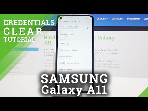 How to Clear Credentials on SAMSUNG Galaxy A11 – Clear All Licenses