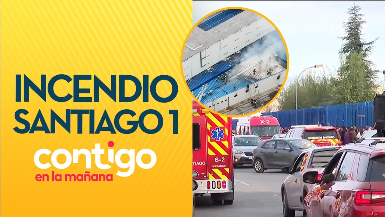 GRAN incendio afectó a cárcel Santiago 1 en sector de lavandería - Contigo en la Mañana