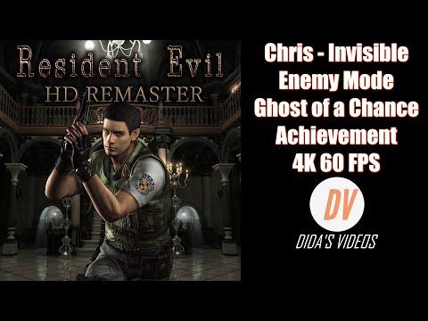 Resident Evil HD REMASTER PC - Chris Invisible Enemy - Ghost of a Chance Achievement - 4K 60 FPS