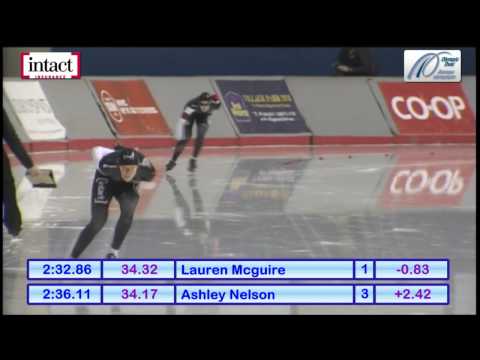 Calgary Olympic Oval   Sat dec 28 2013 Ladies 3000m P04 Mcguire+Nelson