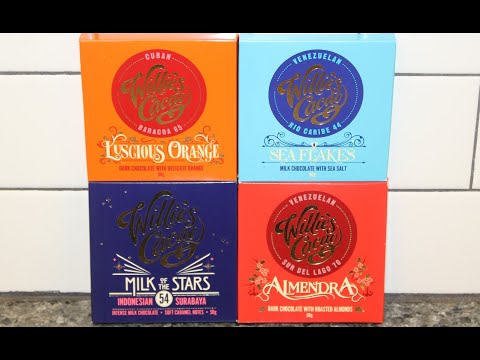 Willie’s Cacao: Cuban Luscious Orange, Venezuelan: Sea Flakes & Almendra and Milk of the Stars