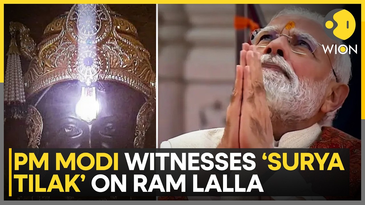 Ayodhya Temple: PM Modi Witnesses ‘Surya Tilak’ on Ram Lalla at Ayodhya Temple | WION